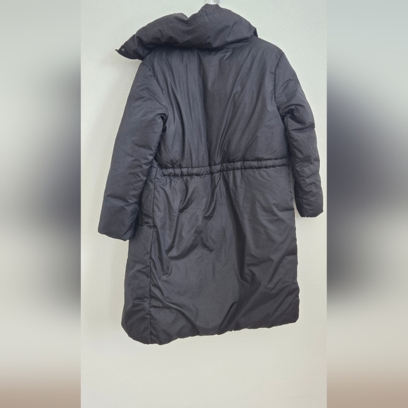 Old Navy Water Black Resistant Long Duvet Puffer Coat Size Small - Picture 8 of 12